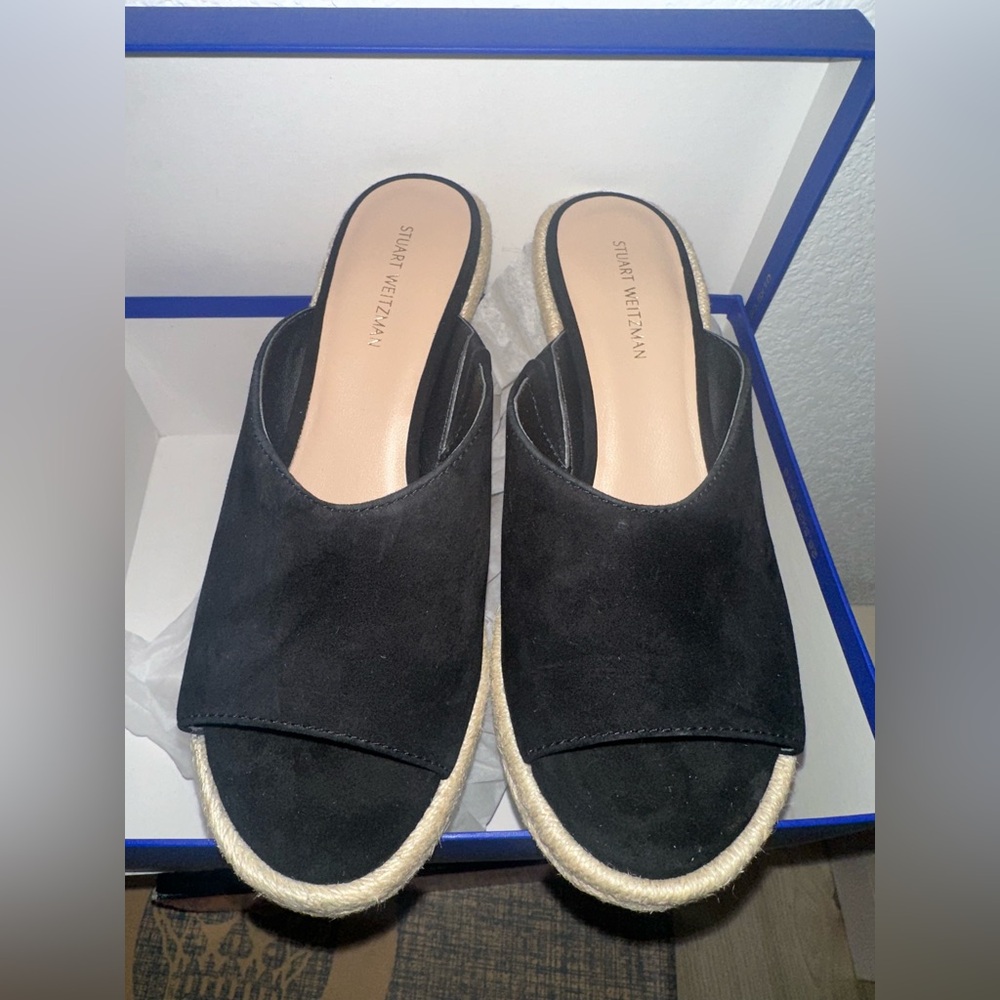 Stuart Weitzman Wonda Espadrille Wedge Sandal (Women) size 6B